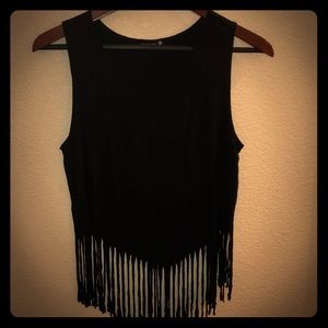 Black sleeveless tank